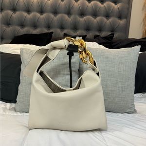 JW ANDERSON Chalk Nappa Leather Small Chain Handbag
